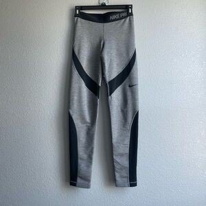 Nike Gray and Black Athletic Leggings